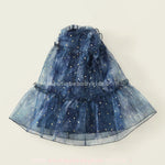Vestido Infantil Noite Estrelada Azul com Tule - Boutique Baby Kids