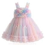 Vestido Infantil de Festa em Tule Pastel Colorido – Nuvem de Algodão - Boutique Baby Kids