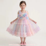 Vestido Infantil de Festa em Tule Pastel Colorido – Nuvem de Algodão - Boutique Baby Kids
