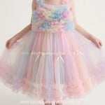 Vestido Infantil de Festa em Tule Pastel Colorido – Nuvem de Algodão - Boutique Baby Kids