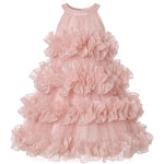 Vestido Infantil de Festa Princesa com Camadas de Tule Rosa - Boutique Baby Kids 