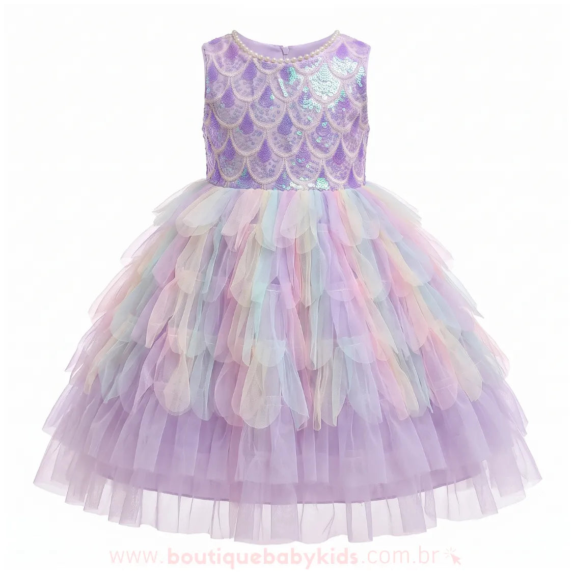 Vestido Infantil Reino das Sereias