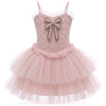 Vestido Infantil Sonho de Bailarina em Tule com Pérolas Rosa Luxo - Boutique Baby Kids