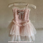 Vestido Infantil Sonho de Bailarina em Tule com Pérolas Rosa Luxo - Boutique Baby Kids
