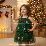 Vestido Infantil Temático Fantasia Árvore de Natal - Boutique Baby Kids