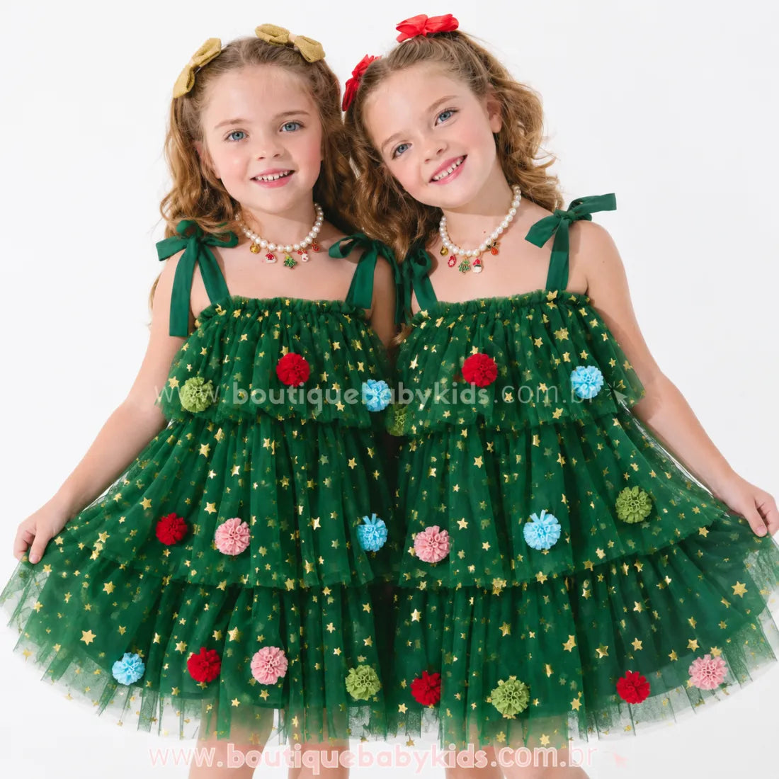 Vestido Infantil Temático Fantasia Árvore de Natal - Boutique Baby Kids