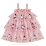 Vestido Infantil de Natal Temático Papai Noel Tule Rosa - Boutique Baby Kids