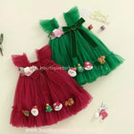 Vestido Infantil Tule Encanto Natalino com Apliques - Boutique Baby Kids