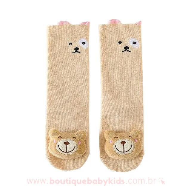 Meia Bebê Bichinhos 3D Antiderrapante - Frete Grátis - Boutique Baby Kids