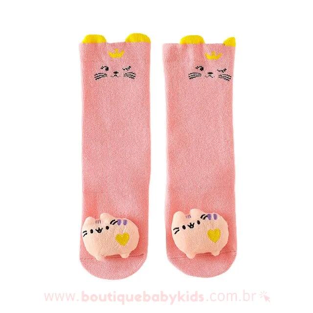 Meia Bebê Bichinhos 3D Antiderrapante - Frete Grátis - Boutique Baby Kids