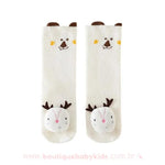 Meia Bebê Bichinhos 3D Antiderrapante - Frete Grátis - Boutique Baby Kids