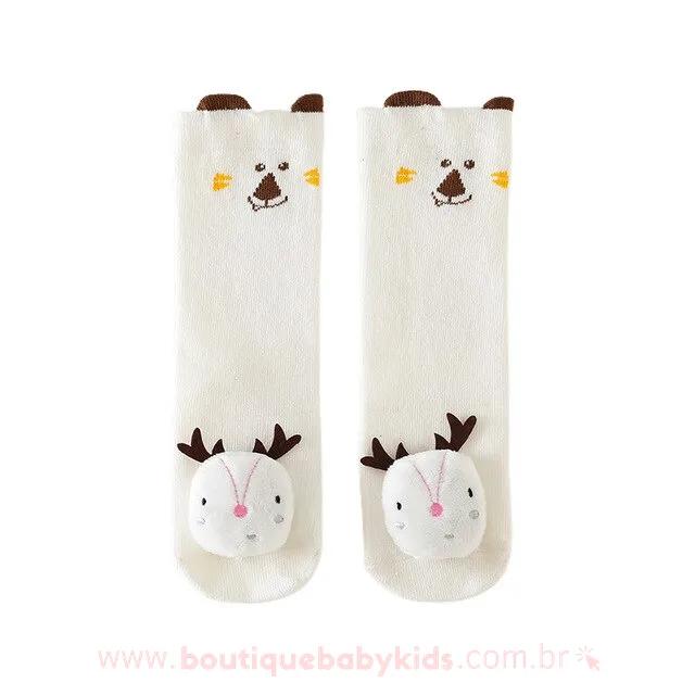 Meia Bebê Bichinhos 3D Antiderrapante - Frete Grátis - Boutique Baby Kids
