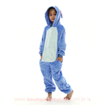 Macacão Pijama Infantil Fantasia Stitch Azul - 3 a 12 Anos - Frete Grátis - Boutique Baby Kids