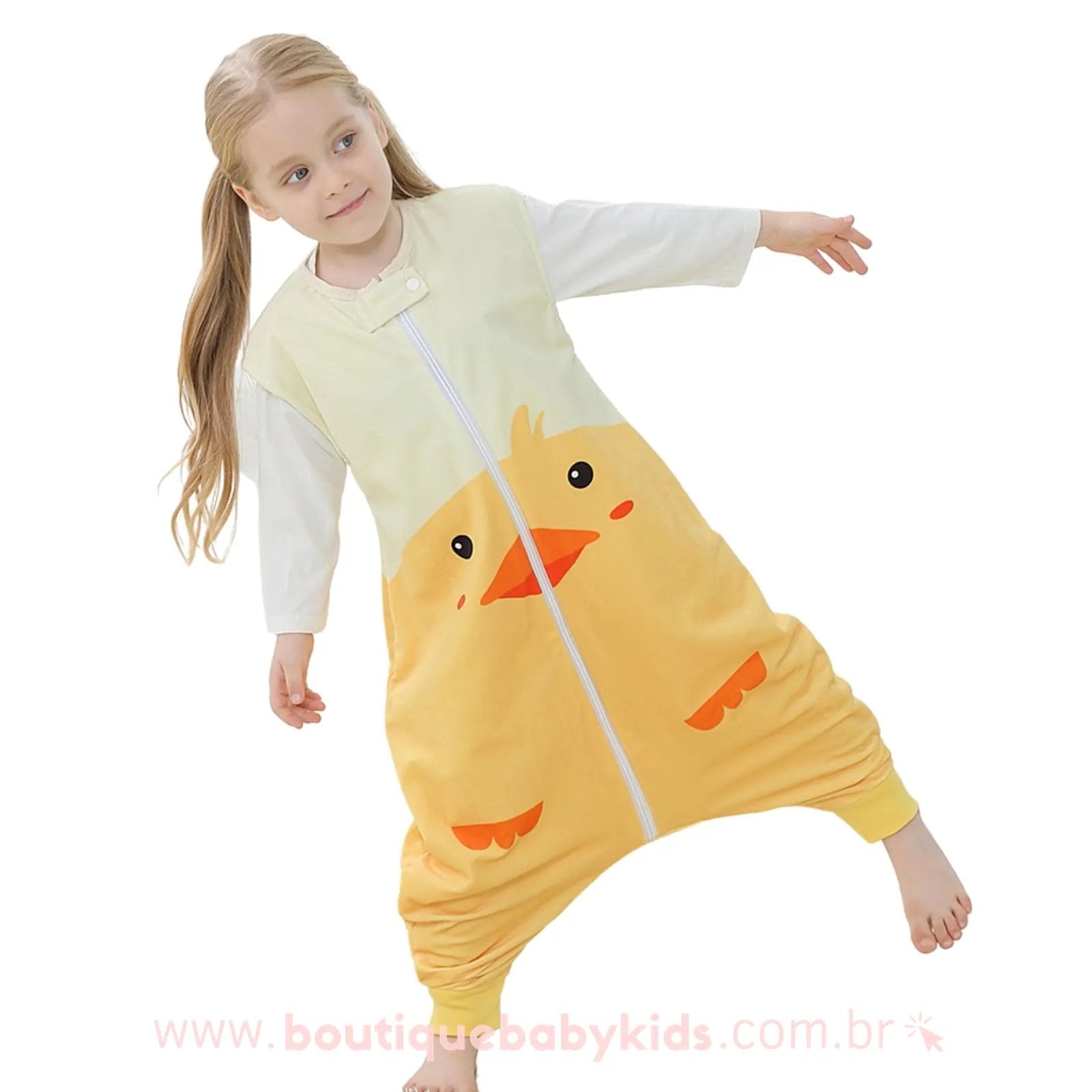 Saco de Dormir Infantil Pintinho Amarelo - 1 a 6 Anos - Frete Grátis - Boutique Baby Kids