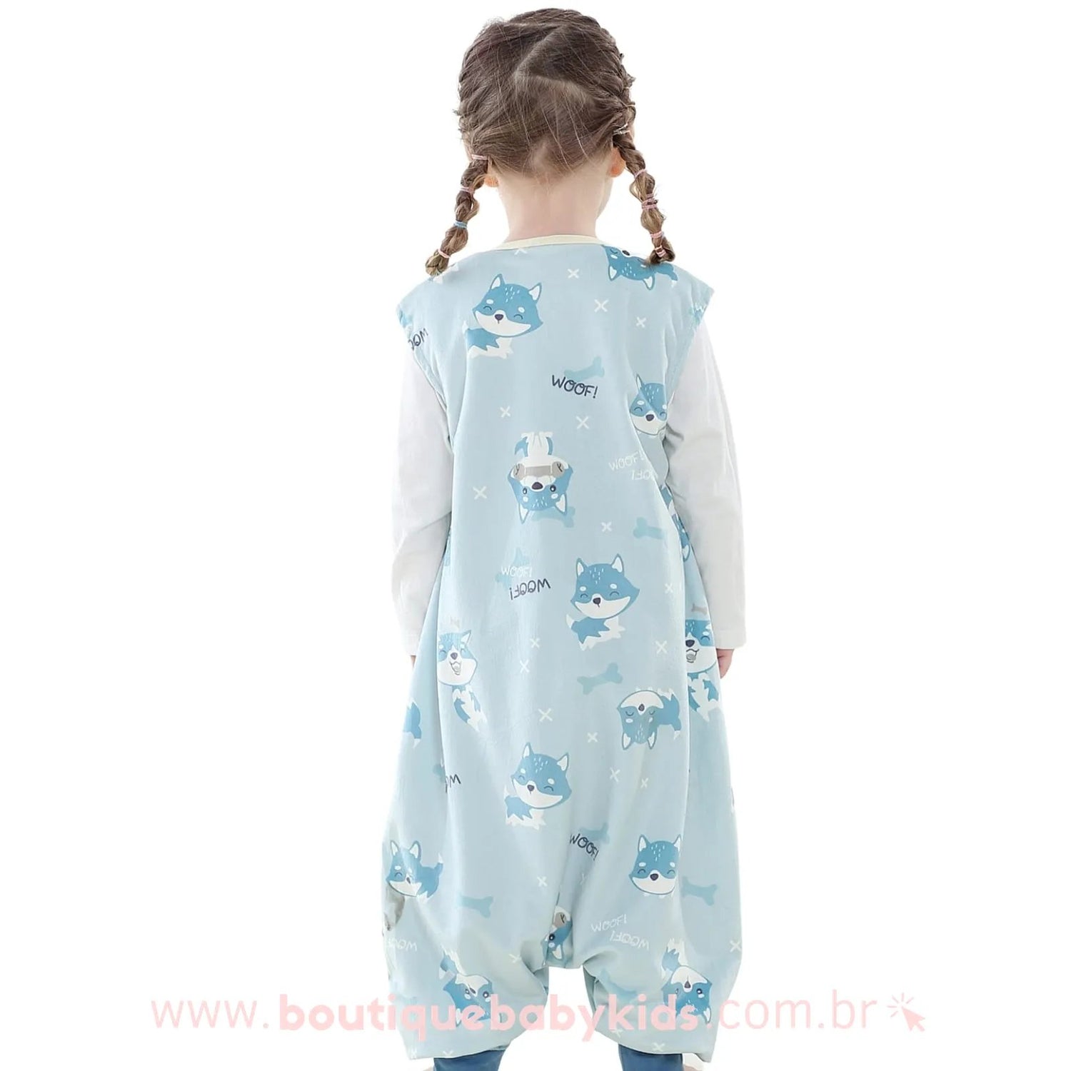 Saco de Dormir Infantil Lobo Azul - 1 a 6 Anos - Frete Grátis - Boutique Baby Kids