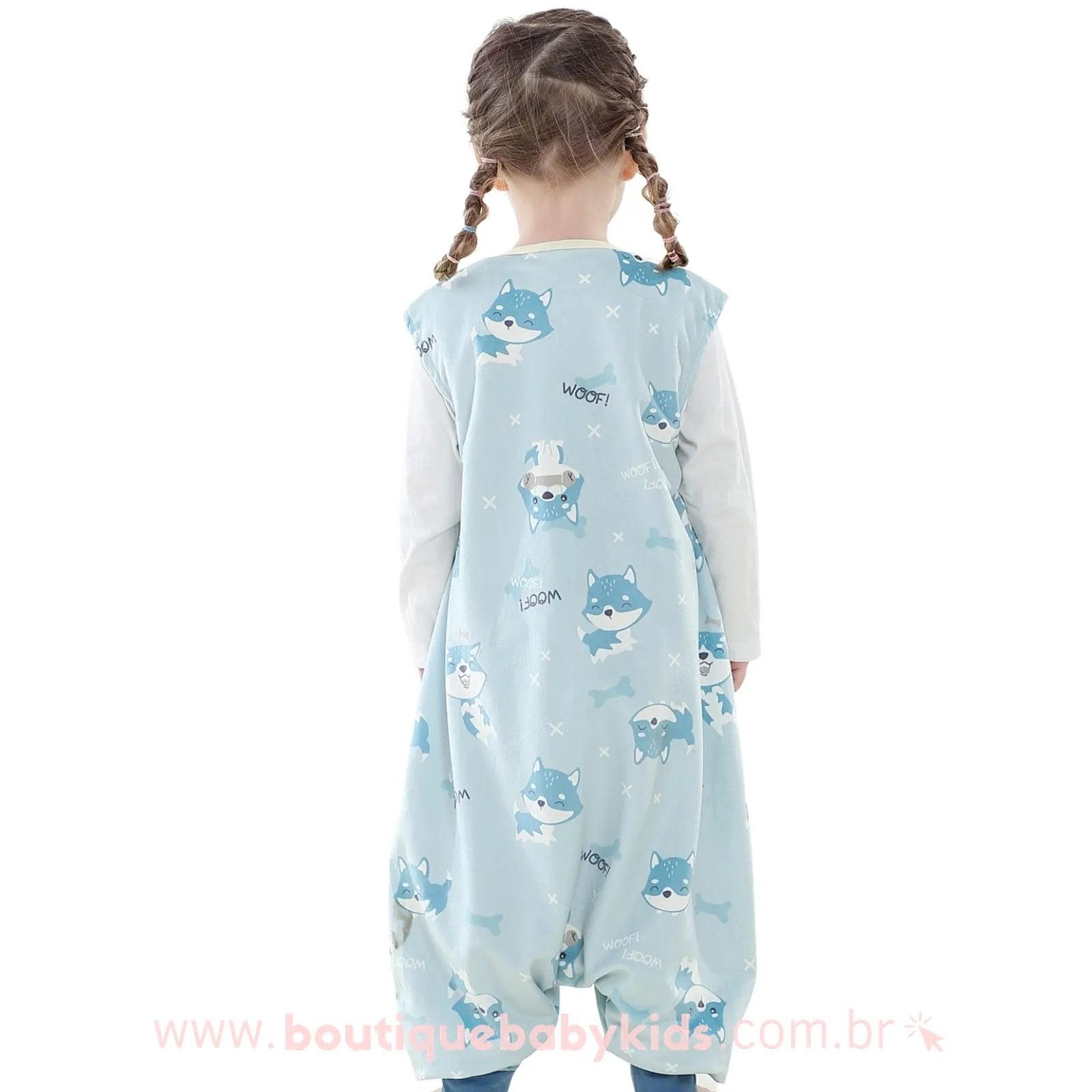 Saco de Dormir Infantil Lobo Azul - 1 a 6 Anos - Frete Grátis - Boutique Baby Kids