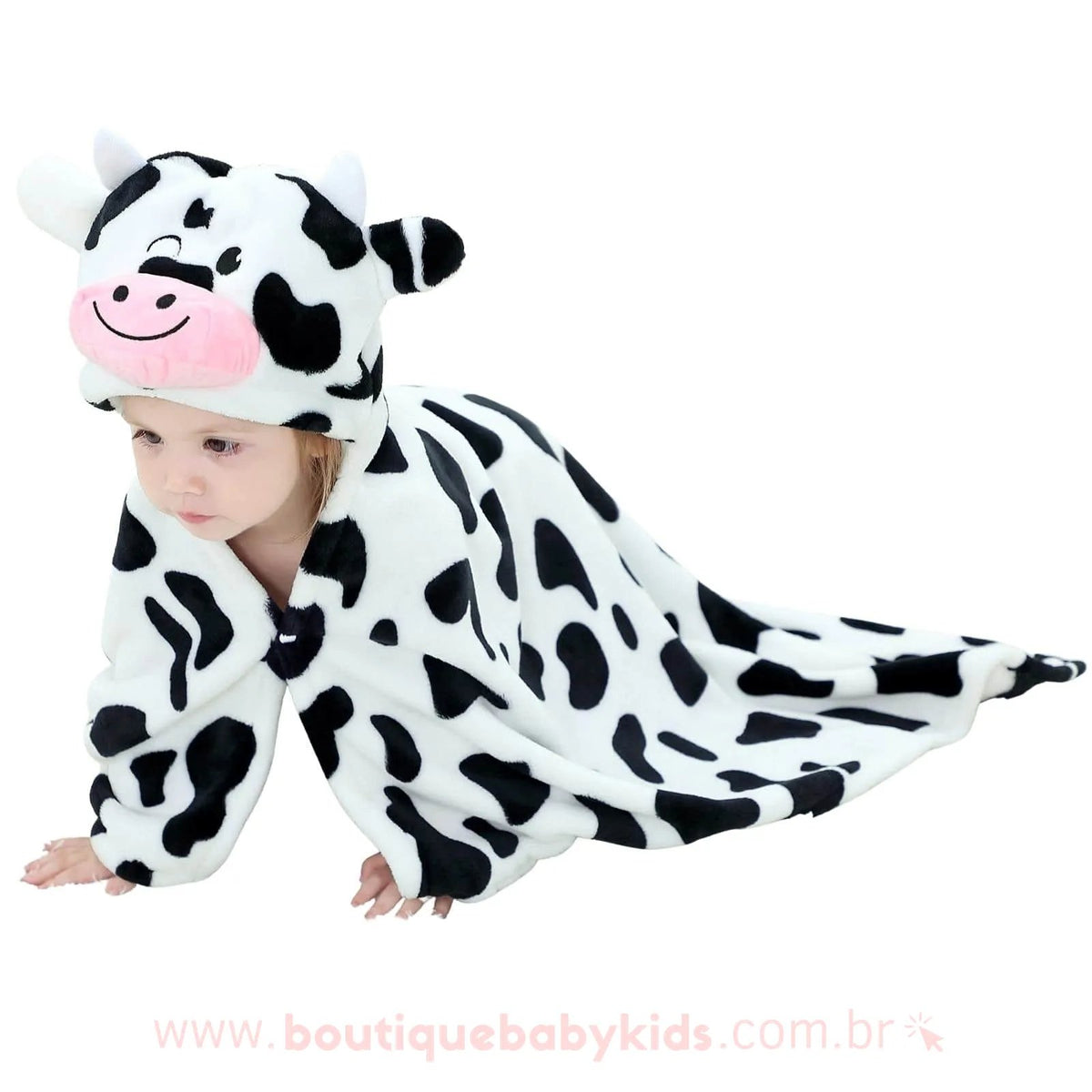 Toalha Infantil Divertida Vaquinha - 0 a 4 Anos - Frete Grátis - Boutique Baby Kids