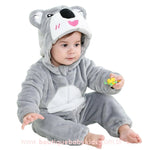 Macacão Bebê Inverno Fantasia Bichinho Coala Cinza - Frete Grátis - Boutique Baby Kids