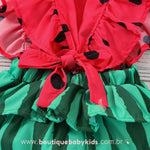 Body Bebê Fantasia Frutinha Melancia com Faixa - Boutique Baby Kids