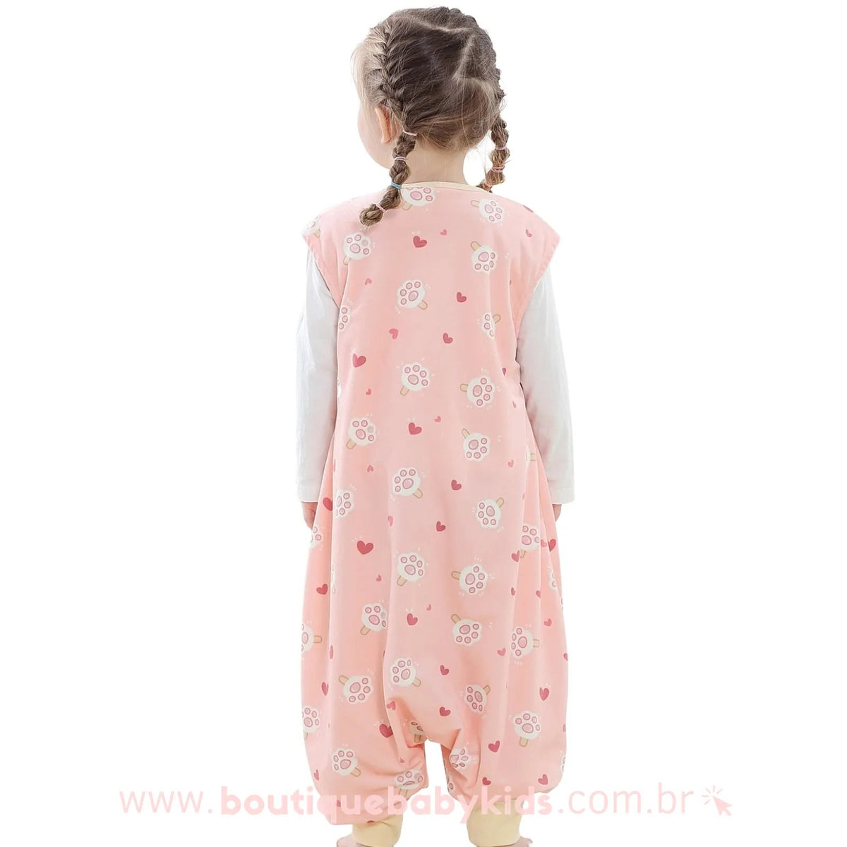 Saco de Dormir Infantil Gatinha Rosa - 1 a 6 Anos - Frete Grátis - Boutique Baby Kids