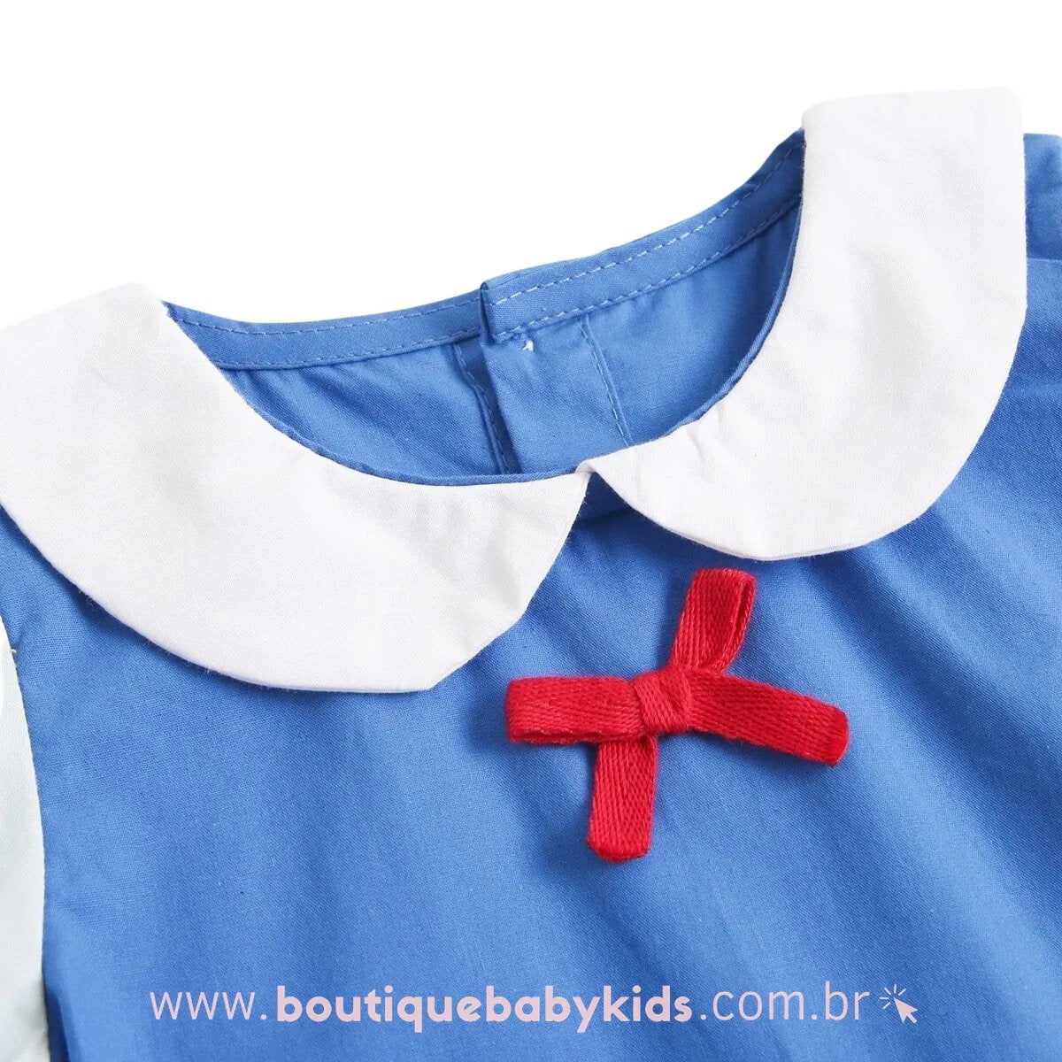 Body Bebê Fantasia Branca de Neve com Faixa