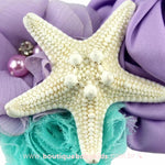 Faixa Bebê Pequena Sereia Estrela-do-Mar Mesversário Lilás - Frete Grátis - Boutique Baby Kids