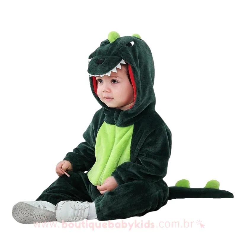 Macacão Fantasia Bebê Menino Dinossauro - Bem Vestir
