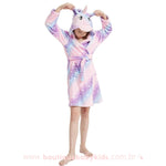 Roupão Infantil Unicórnio Estrelado Multicor com Capuz - Frete Grátis - Boutique Baby Kids