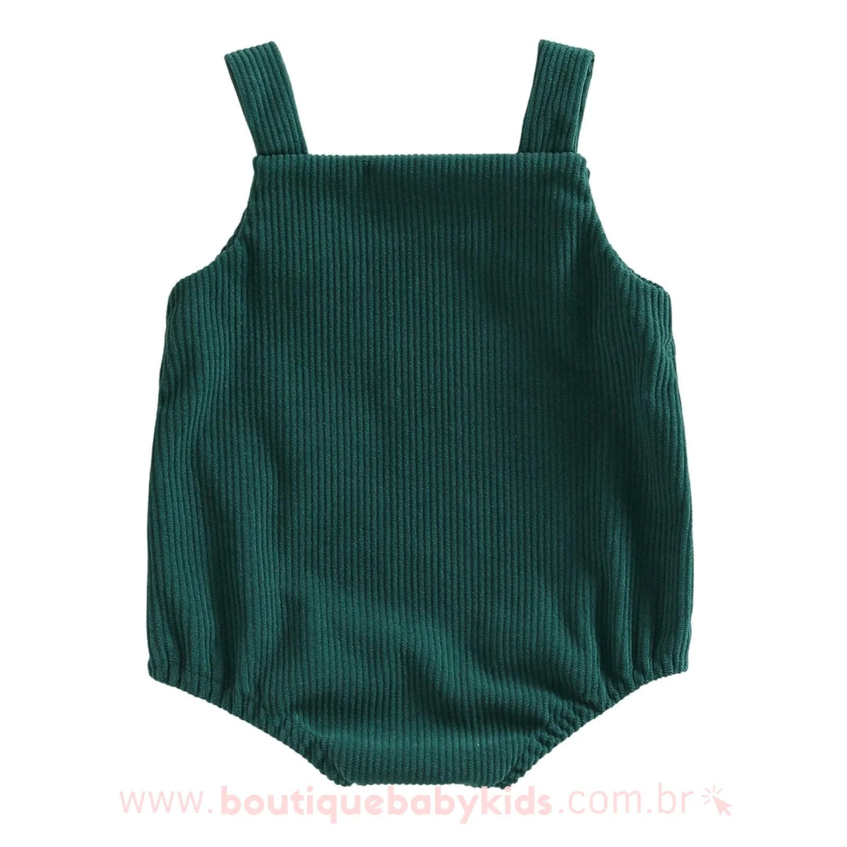 Body Bebê Jardineira Bordado Natal Verde - Boutique Baby Kids