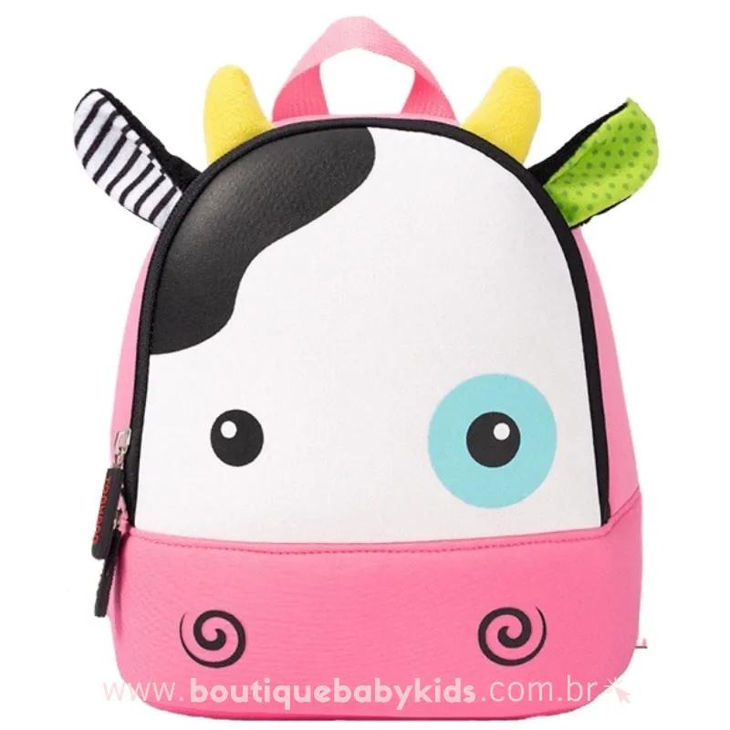 Mochila Infantil Costas Escolar Vaquinha Rosa 3D - Frete Grátis - Boutique Baby Kids