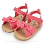 Sandália Bebê Primeiros Passos Laço Frontal Rosa - Boutique Baby Kids