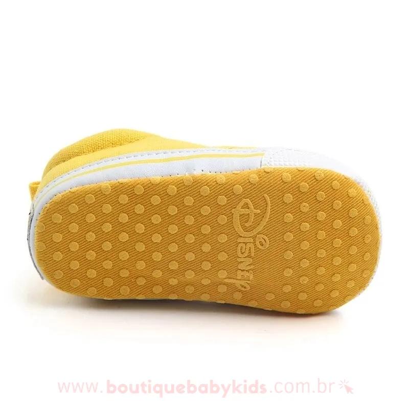 Tênis Bebê Slip Disney Ursinho Pooh Amarelo - Frete Grátis - Boutique Baby Kids