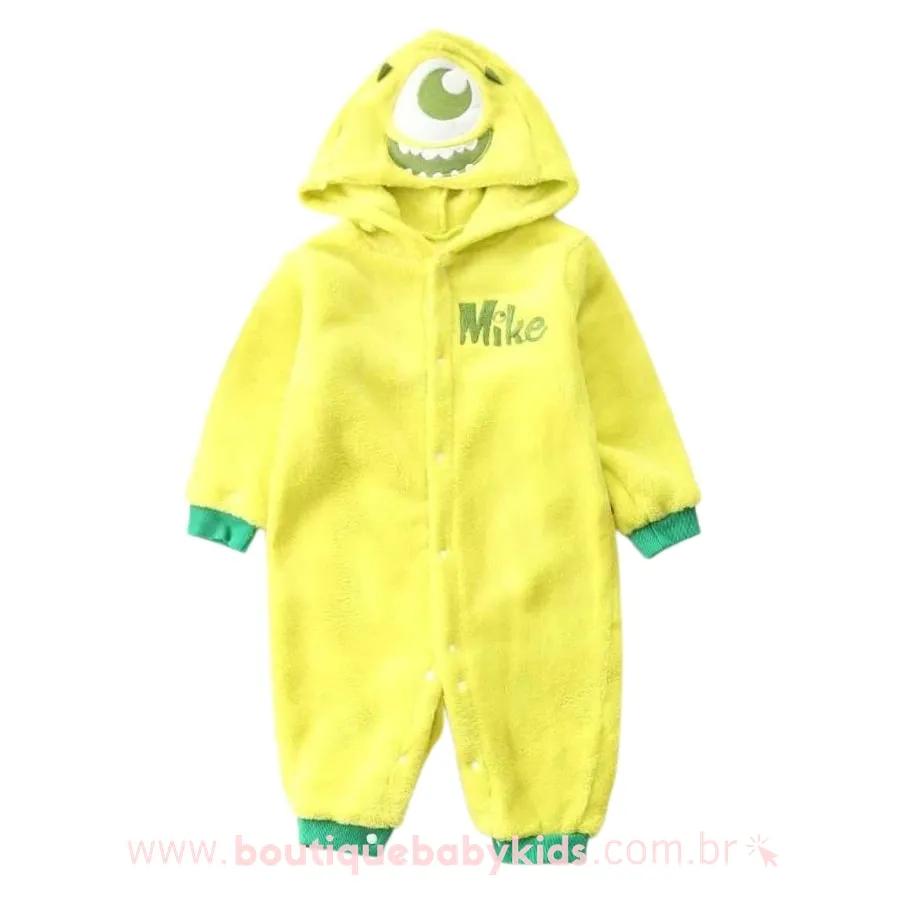 Macacão Bebê Fantasia Mike Wazowski Monstros SA Mesversário - Boutique Baby Kids
