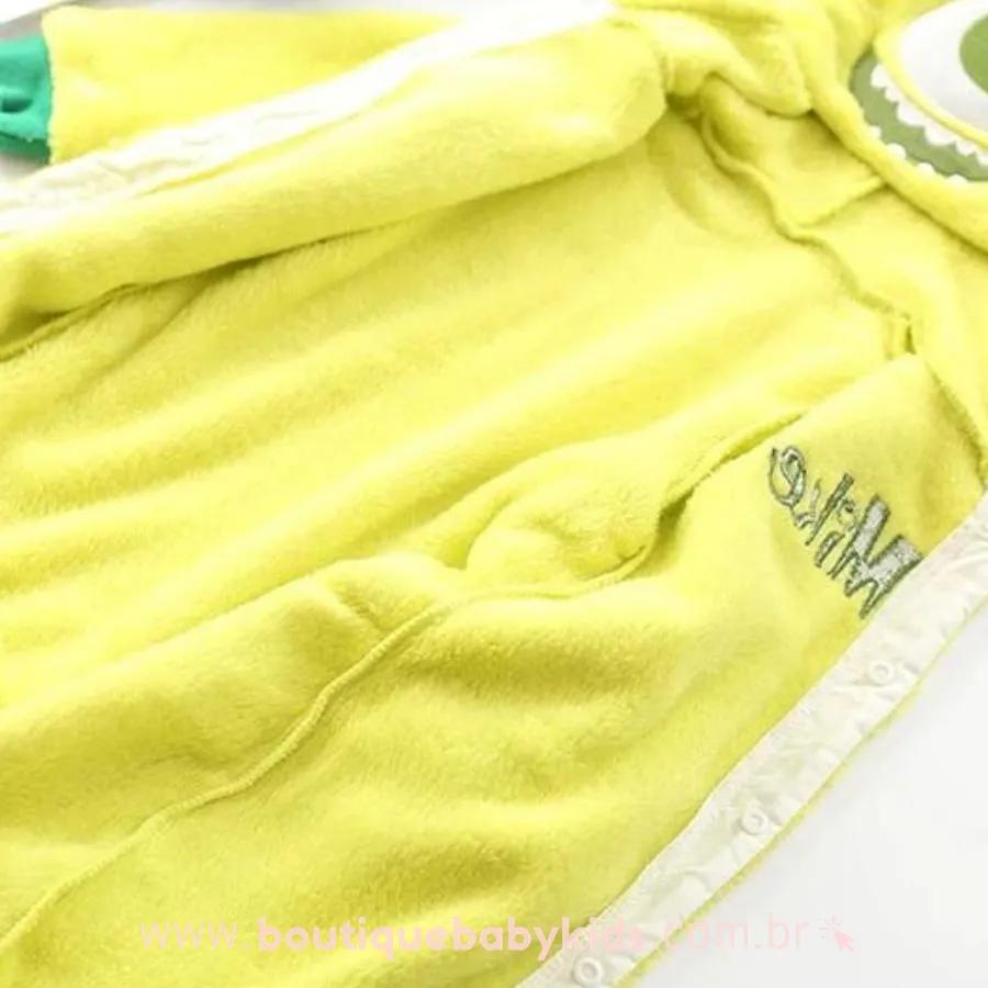 Macacão Bebê Fantasia Mike Wazowski Monstros SA Mesversário - Boutique Baby Kids