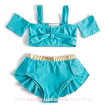 Biquíni Infantil Disney Princesa Jasmine Azul - Frete Grátis - Boutique Baby Kids