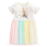 Vestido Infantil Unicórnio Tule Colorido - Boutique Baby Kids