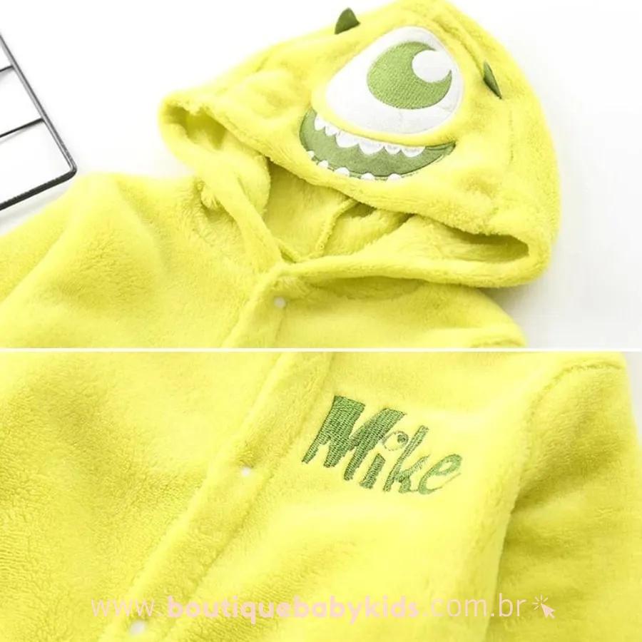 Macacão Bebê Fantasia Mike Wazowski Monstros SA Mesversário - Boutique Baby Kids