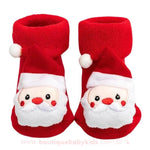 Meia Bebê Papai Noel Natal 3D Antiderrapante Papai Noel - Frete Grátis
