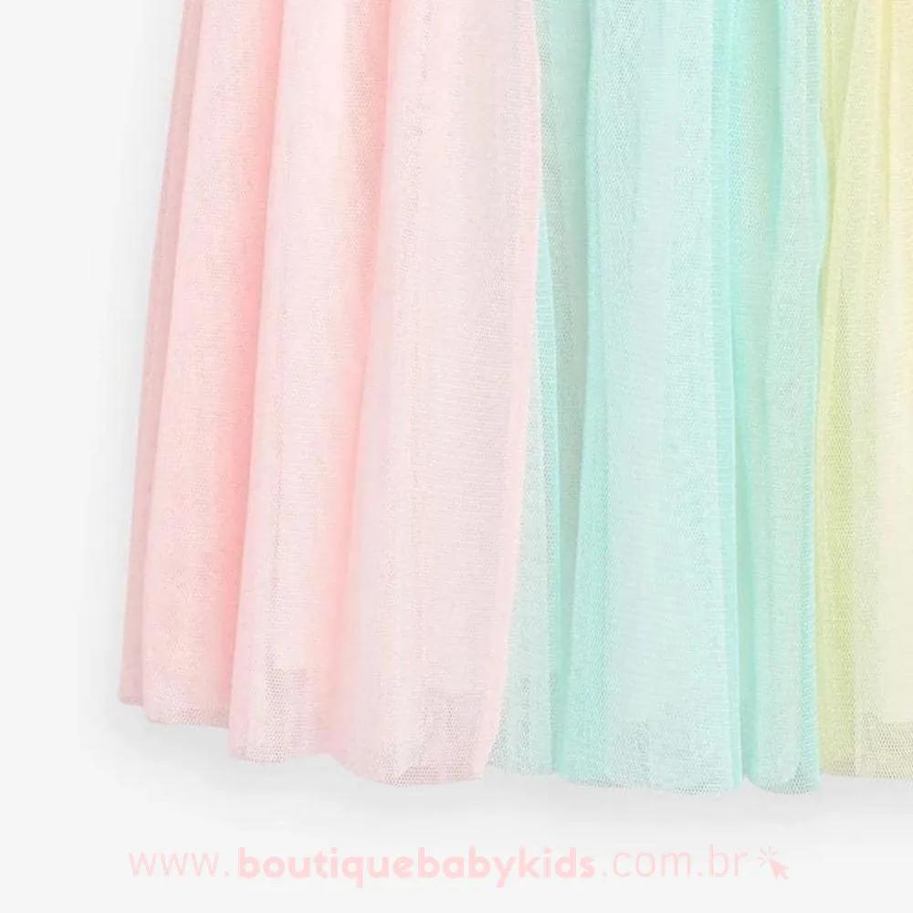 Vestido Infantil Unicórnio Tule Colorido - Boutique Baby Kids Edit alt text