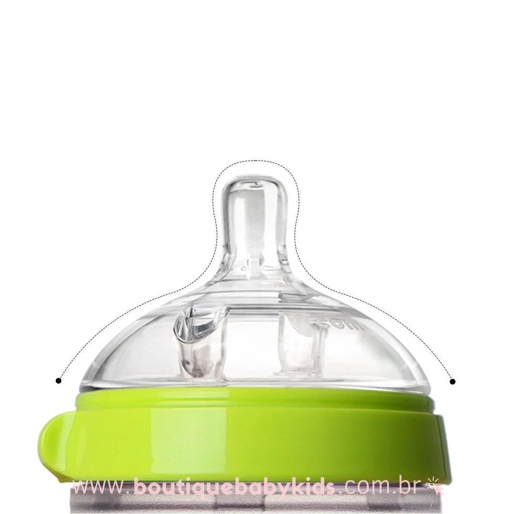 Mamadeira Silicone Comotomo Verde 150ML - Boutique Baby Kids