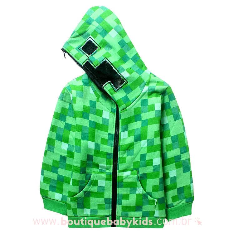 Casaco Infantil Minecraft Creeper - Boutique Baby Kids