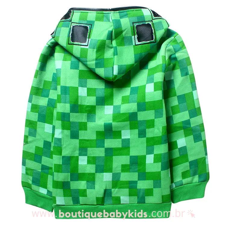 Casaco Infantil Minecraft Creeper - Boutique Baby Kids