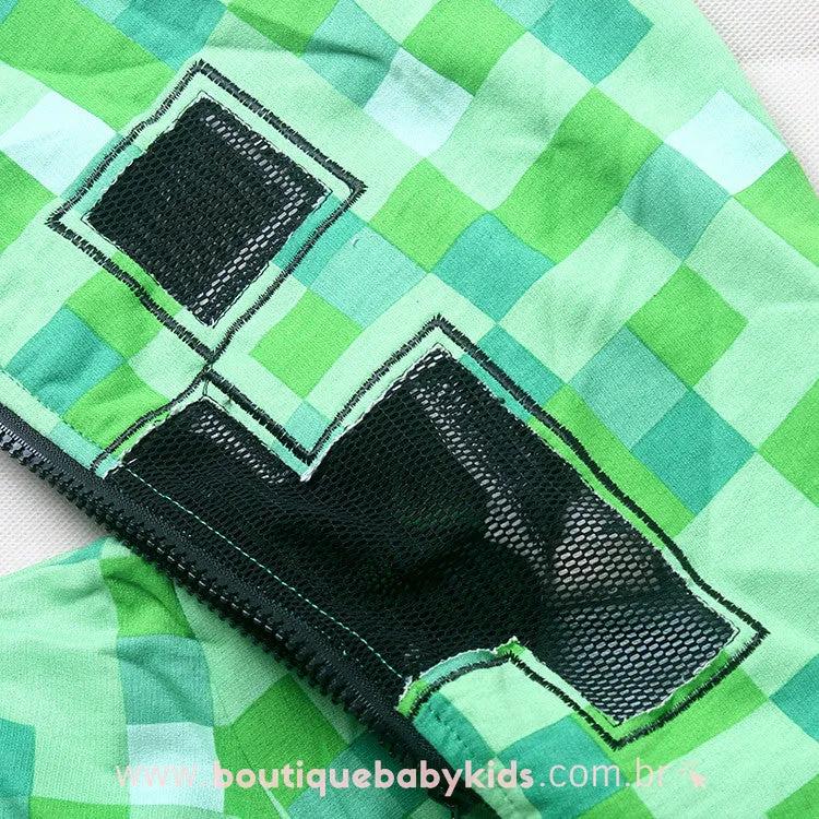 Casaco Infantil Minecraft Creeper - Boutique Baby Kids