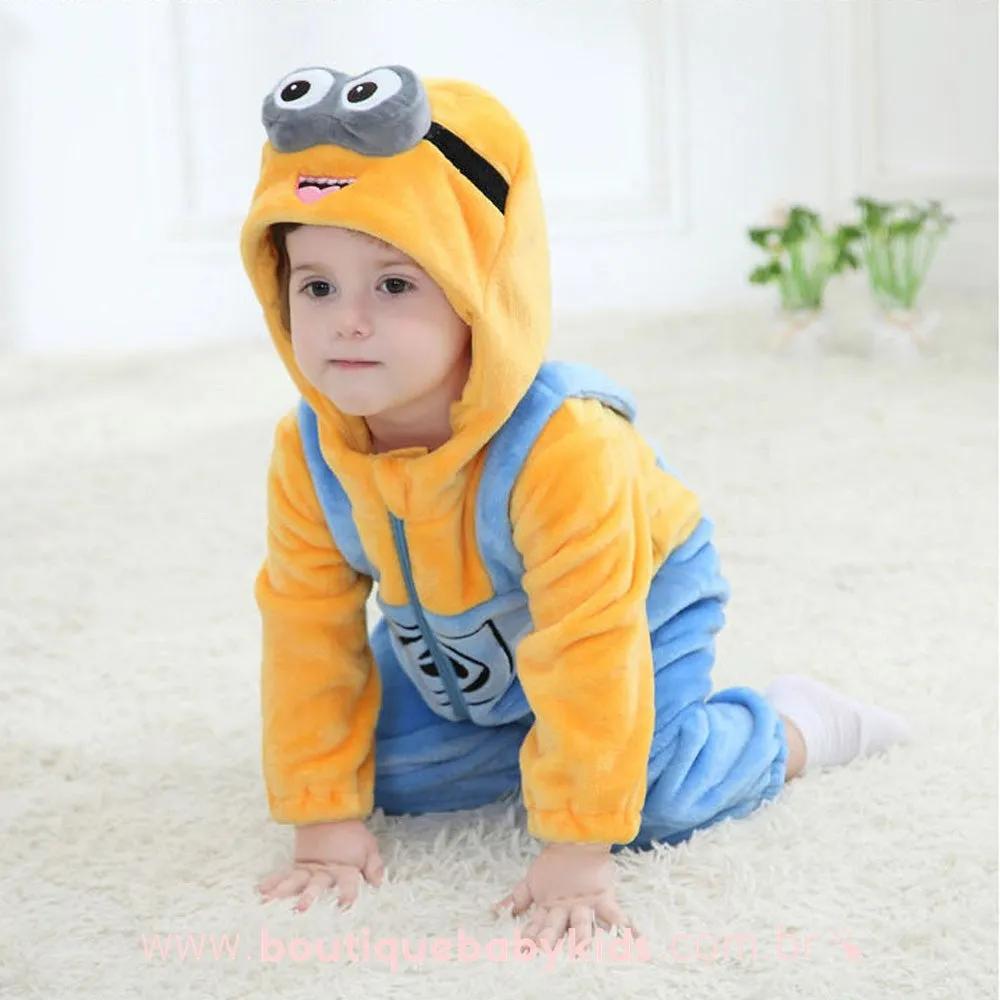 Macacão Bebê Inverno Minion - Boutique Baby Kids 
