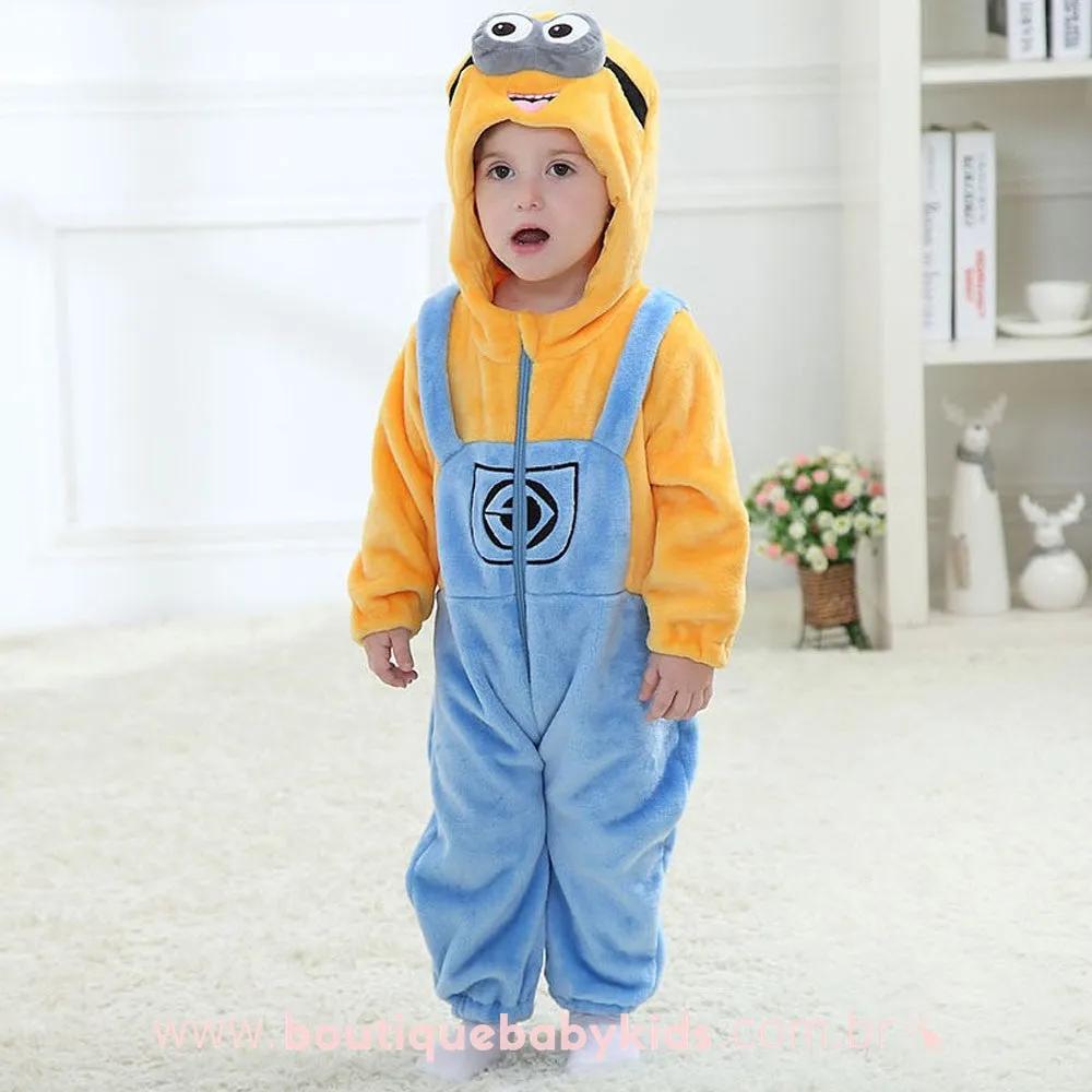 Macacão Bebê Inverno Minion - Boutique Baby Kids 